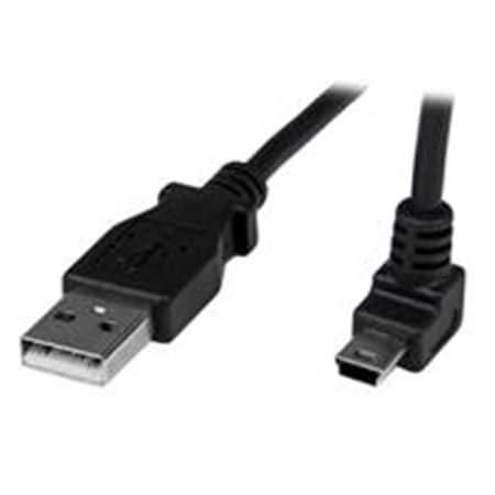 Dynamicfunction 1m Mini USB Cable A to Up Angle Mini B; Black DY166223